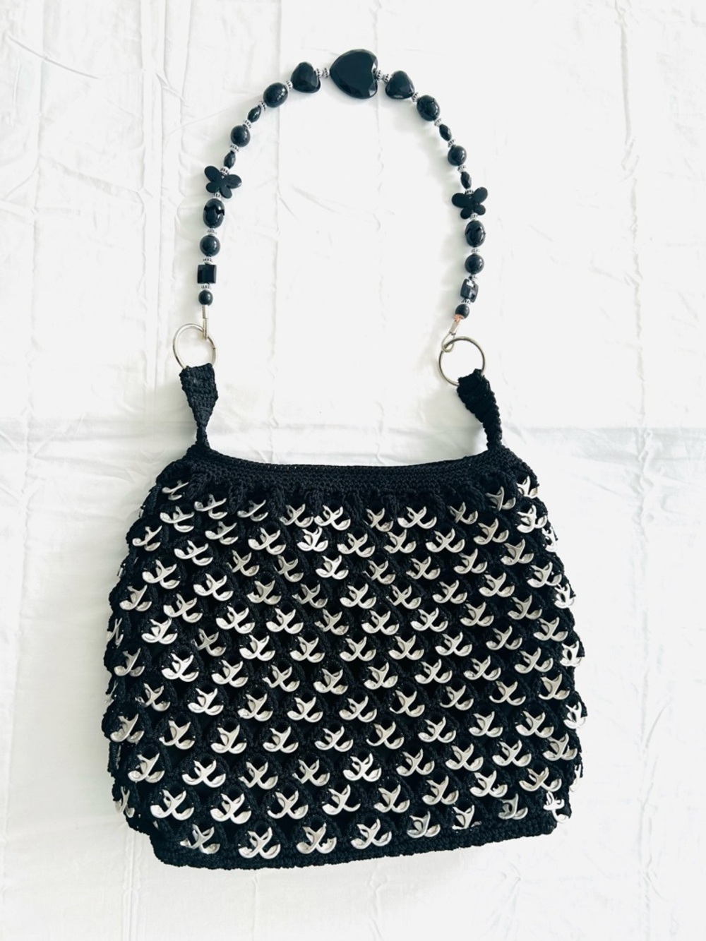 Unique Handmade Crocheted Purse and Aluminum Pop Tabs